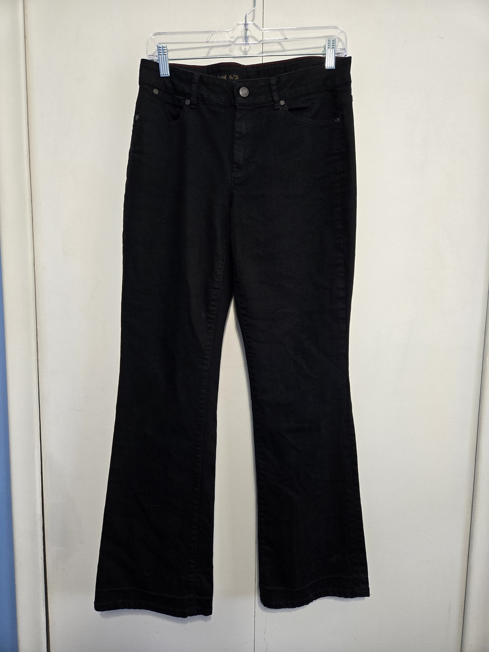 Talbots Curvy Boot Black Stretch Jeans Women's Size 6 Bootcut Pants